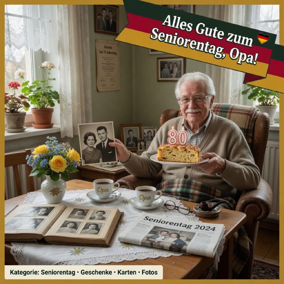 Alles Gute zum Seniorentag, Opa!