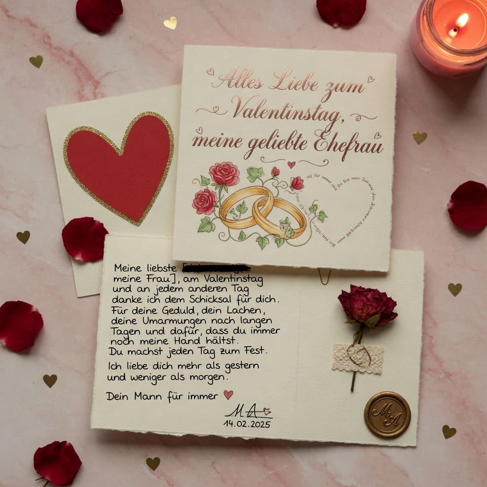 Valentinstag Karte