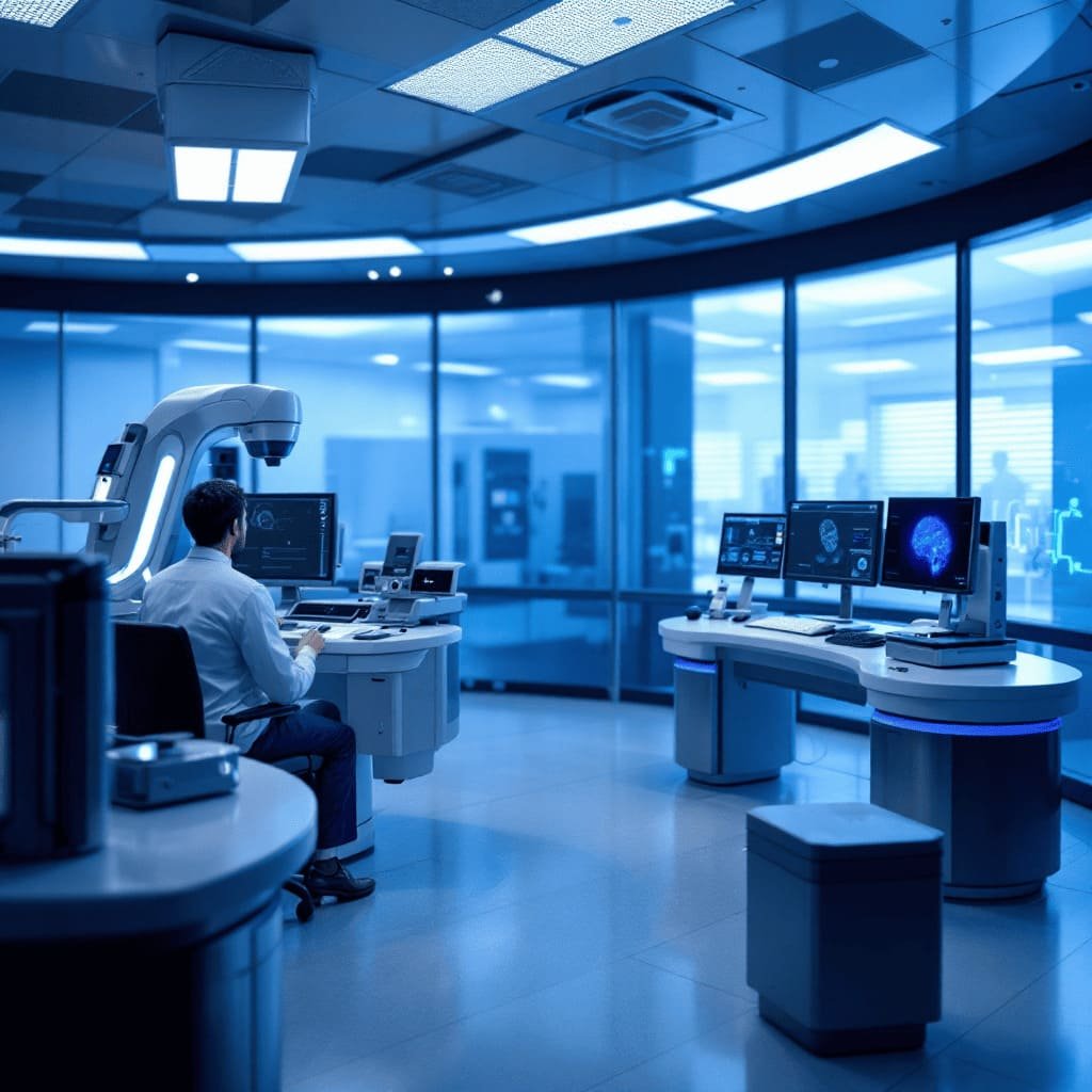 university research laboratory neuroscience brain scan equipment