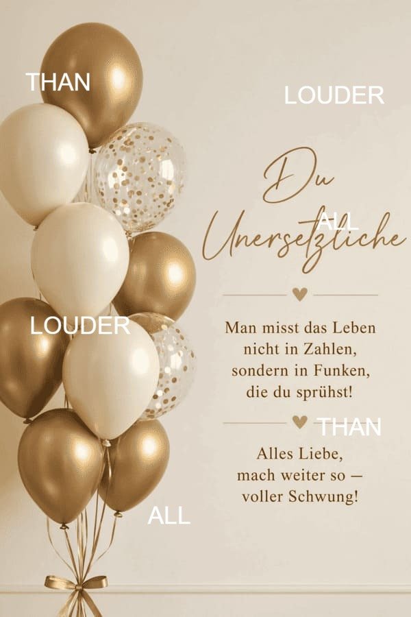 Ballon-Karte Du Unersetzliche