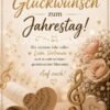 Digitale Grußkarte mit Herzlichen Glückwunsch zum Jahrestag