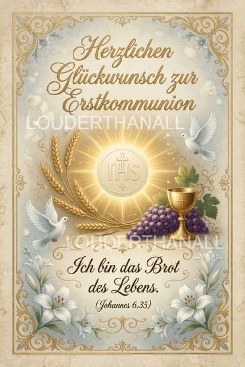 Herzliche Glückwünsche zur Kommunion