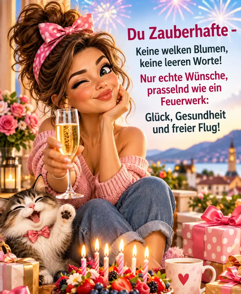 Zauberhafte -Geburtstagsfeier mit Feuerwerk