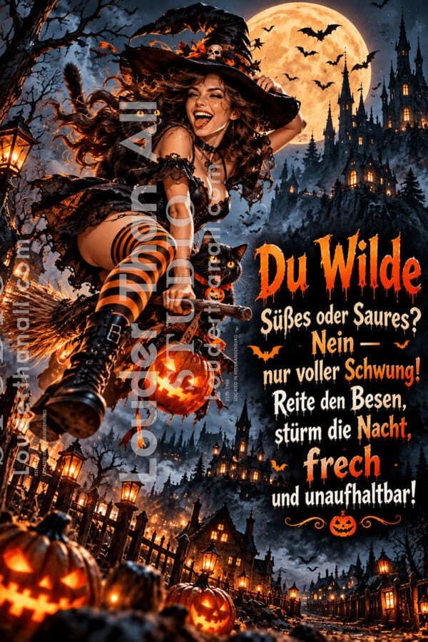 Hexenflug über dem Spukdorf